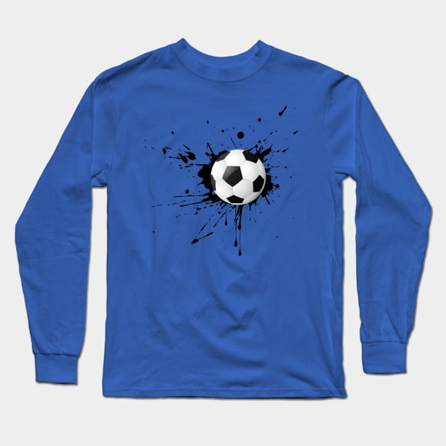 Soccer Paint Splash Long Sleeve T-Shirt by letnothingstopyou